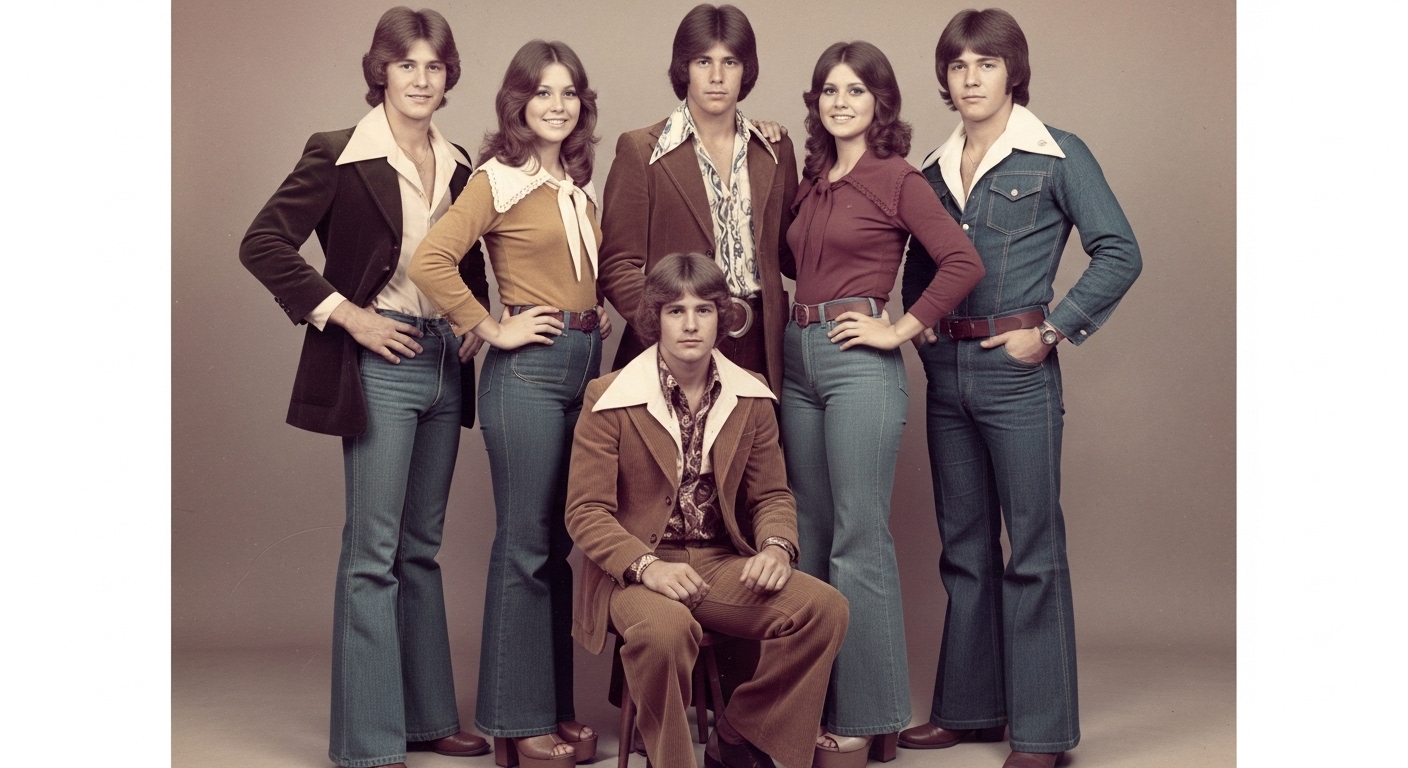 1970s teenagers in classic 1976 fashion